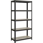 Rayonnage tagre de rangement  5 niveaux, 40 x 90 x 180 cm, capacit 875 kg, planches rglables, style ...