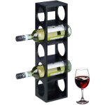 Relaxdays - tag�re � vin pour 5 bouteilles, en bambou, hxlxp : 53x14x12 cm, cuisine, cave � vin et bar, ...