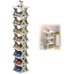 Tagre chaussures verticale multicouche tagre chaussures extensible angle troit vert 4 couches