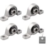 Taille : 12mm, kp001)4 pices roulements de bloc d'oreiller, palier roulement, roulements  billes, roulements ...