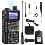 Talkie walkie double bande uhf / vhf radio amateur longue port�e jusqu'� 8w avec batterie 2500mah 999 ...