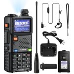 Talkie walkie double bande uhf / vhf radio amateur longue port�e jusqu'� 8w avec batterie 2500mah 999 ...