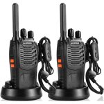 Talkie - walkie professionnel bf - 88x, radio bidirectionnelle longue porte 16 canaux avec chargeur ...
