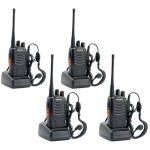 Talkie walkie radio bidirectionnelle bf - 888s (lot de 4) et c�ble de programmation usb (1 pi�ce)