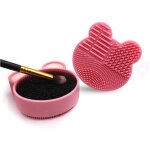 Tampon de nettoyage et brosse de maquillage en silicone 2 en 1