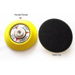 Tampon de ponage auto - agrippant - 75 mm - autocollant magique - pour ponceuse orbitale - avec adaptateur ...