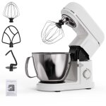 Robot ptissier professionnel 2000w laiteux robot de cuisine multifonction avec fouet, batteur, crochet ...