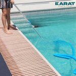 Tapis de bain antidrapant pour zones humides, tapis antibactrien avec fonction de drainage, beige, ...