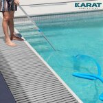 Tapis de bain antidrapant pour zones humides, tapis antibactrien avec fonction de drainage, gris, 43 ...