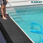 Tapis de bain antid�rapant pour zones humides, tapis antibact�rien avec fonction de drainage, noir, 43 ...