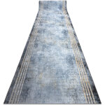 Tapis de couloir antid�rapant lotus frames 29870 cadre, pierre argent / or lavable 80cm grey 80x680 cm ...