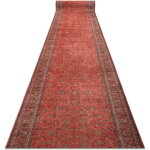 Tapis de couloir antid�rapant lotus tradition 58160 classique, ornement rouge lavable 120cm red 120x140 ...