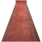 Tapis de couloir antid�rapant lotus tradition 58160 classique, ornement rouge lavable 80cm red 80x400 ...
