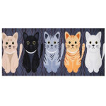 Tapis cuisine devant evier lavable antiderapant flanelle motif de chat paillasson tapis cuisine absorbant ...