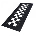 Tapis environnemental biketek garage mat checker board noir