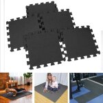 Tapis de fitness puzzle multi - usages en mousse eva, 10 pi�ces, 30 x 30 cm, noir - - ymyny