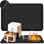 Tapis de friteuse � air r�sistant � la chaleur, tapis ignifuge en fibre de silicone 40 � 60 cm, tapis ...