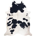 Tapis imitation peau de vache, vache g5069 - 1, cuir noir blanc multicolour 155x195 cm