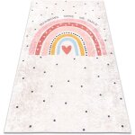 Rugsx - tapis lavable junior 51300. 802 arc - en - ciel, points pour les enfants antid�rapant - beige ...