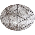 Tapis moderne cozy 8872 cercle wall, g�om�trique, triangles - structural deux niveaux de molleton marron ...