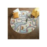 Tapis rond de jeu enfant - circuit de voiture - campagne -  150 cm