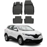 Tapis de sol 3d tpe premium compatible avec renault kadjar 2015 - 2022 rev�tement de sol pour voiture ...