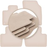 Tapis de sol beiges premium pour : volvo xc90 ii suv 2015 -