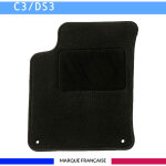 Tapis de sol voiture - sur mesure pour citroen / ds c3 / ds3 (11 / 2009 - 07 / 2019) - antid�rapant : ...