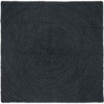 Tapis de surface carr� gris fonc� 160 x 160 cm jute