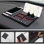 Tapis de t�l�phone de tableau de bord de voiture, support de t�l�phone multifonctionnel de tapis antid�rapant ...