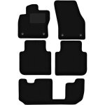 Tapis en velours noir pour skoda kodiaq 7 places (2016 - )