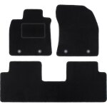 Tapis en velours noir pour : toyota avensis iii t27 break, liftback, berline (2009 - 2018)