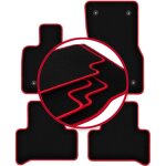 Tapis de voiture carlux - rouge pour : alfa romeo stelvio q4 (4wd) 4x4 suv (2017 - )