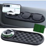 Tapis de voiture multifonctionnel antid�rapant avec support pour t�l�phone portable, tapis antid�rapant ...