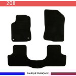 Tapis de voiture - sur mesure pour 208 (2012 - 2019) - 3 pièces - tapis de sol antidérapant pour automobile ... Tapis de voiture - sur mesure pour 208 (2012 - 2019) - 3 pièces - tapis de sol antidérapant pour automobile ...