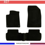 Tapis de voiture - sur mesure pour 407 / 407sw (2004 - 2012) - 3 pi�ces - tapis de sol antid�rapant pour ...