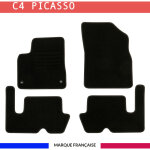 Tapis de voiture - sur mesure pour c4 picasso (2006 - 2013) - 3 pices - tapis de sol antidrapant pour ...