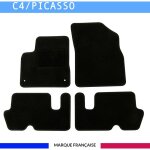 Tapis de voiture - sur mesure pour c4 picasso (2006 - 2013) - 4 pices - tapis de sol antidrapant pour ...
