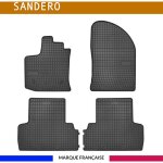 Tapis de voiture - sur mesure pour sandero (2013 - 2017) - 4 pices - tapis de sol antidrapant pour ...