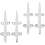 Taquet de bateau, 4 taquets de quai en acier inoxydable 316, taquet de bateau � base ouverte 6 / 8 pouces ...