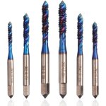 Tarauds � vis spirale hss 6pcs tarauds cannel�s pour machine, outil de taraudage de filetage en acier ...