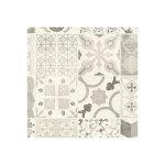 Tarkett - sol lino - carreaux de ciment - noir - rouleau de 4m x 18m