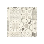 Tarkett - sol lino - carreaux de ciment - noir - rouleau de 4m x 7m