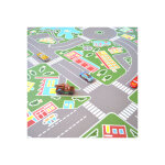 Tarkett ? sol pvc en rouleau 2m x 2m ? motif circuit de voiture ? �paisseur 3mm ? classe 23 / 31 ? isolation ...