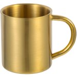 Tasse en acier inoxydable de 200 ml � double paroi avec poign�e confortable, tasse � caf� en m�tal, tasse ...