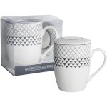 Tasse � caf� / th� en porcelaine livello avec infuseur en m�tal 350 ml