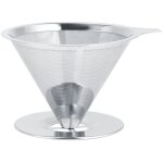 Tasse filtrante � caf� en acier inoxydable, outil de filtrage � structure � double couche pour la maison, ...