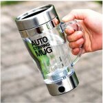 Tasse de m�lange �lectrique 400 ml, tasse de m�lange automatique en acier inoxydable, shaker �lectrique, ...
