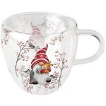 Tasse à thé en verre double paroi lutin de noël Tasse à thé en verre double paroi lutin de noël