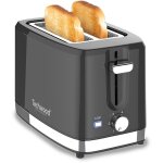 Techwood grille pain d�cor inox - 2 fentes larges, contr�le personnalis�, design �l�gant